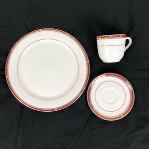 Syracuse Bone China 3pcs set: plate, saucer, cup